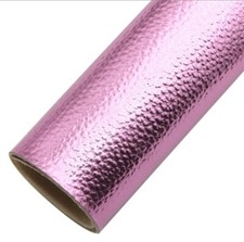 Medium Pink Shiny Lychee Solid FAUX LEATHER SHEET 8" x 13" 1076354 Metallic