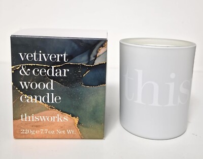 ThisWorks Vetivert & Zedernholz Kerze 220g Aromatherapie Raumduft Aromatherapie