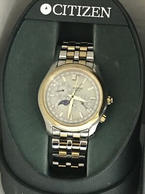 Citizen Mens Eco-Drive Moon Phase Calibre 8651 Two Tone