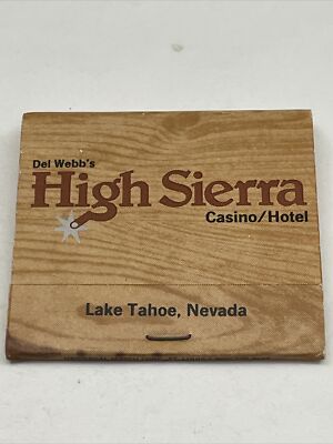 Vintage Matchbook Cover Del Web s High Sierra Casino/Hotel  Lake Taho, NV  gmg