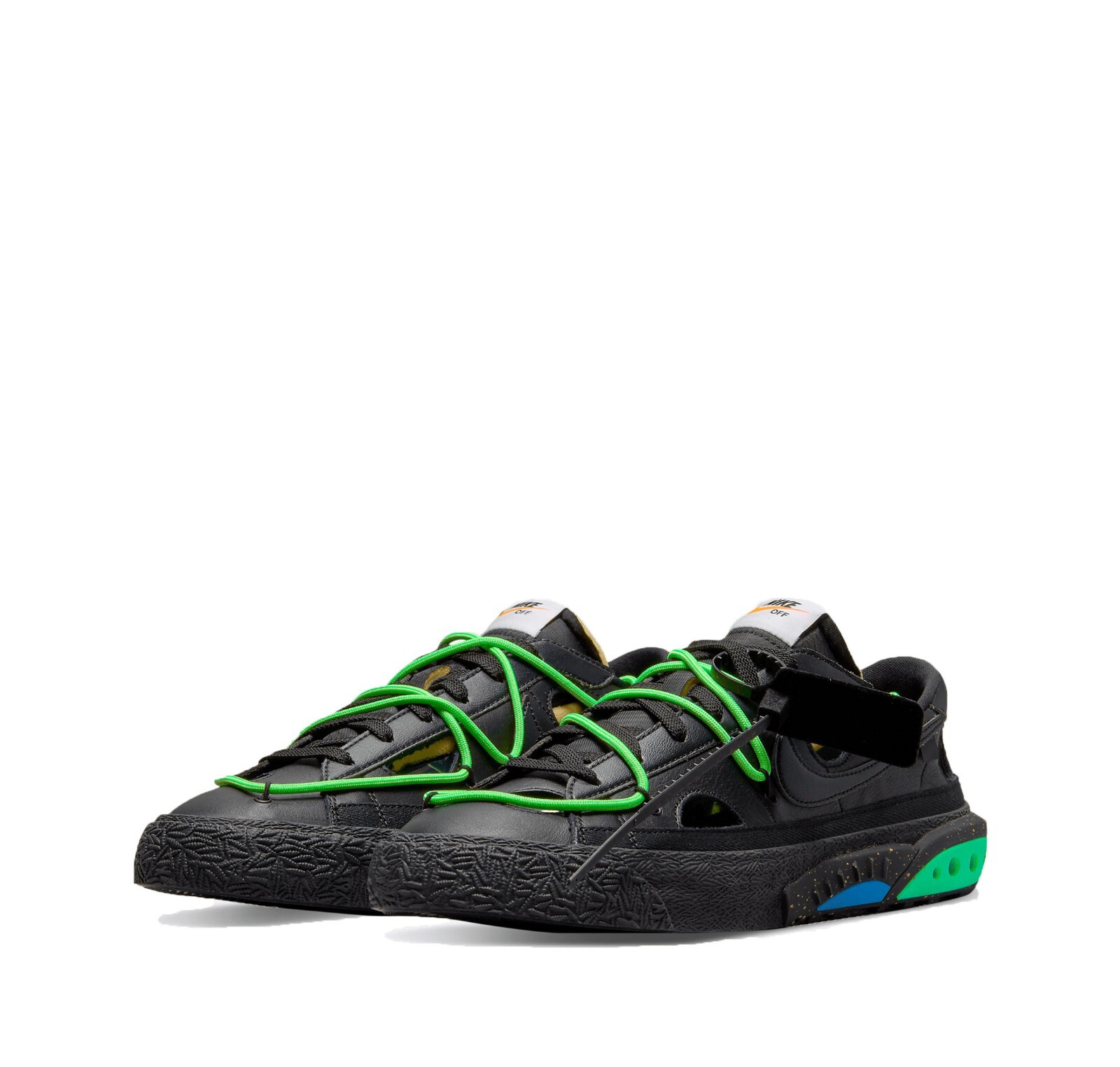 OFF WHITE X NIKE Nike Blazer Low x Off White nero Taglia UK 4 5