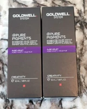 NIB - LOT OF 2 - Goldwell Pure Pigments Color Additive Yellow Green Violet Red