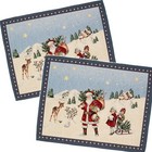 Platzdeckchen SET Tischset 2er Platzset HOSSNER Children Weihnachten GOBELIN