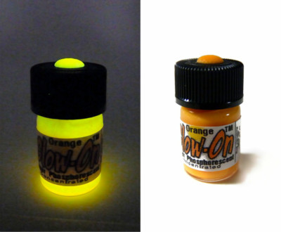 Glow-On ORANGE Leuchtfarbe für Gun Sights, Angelköder 2,3 ml Fläschchen, hell!