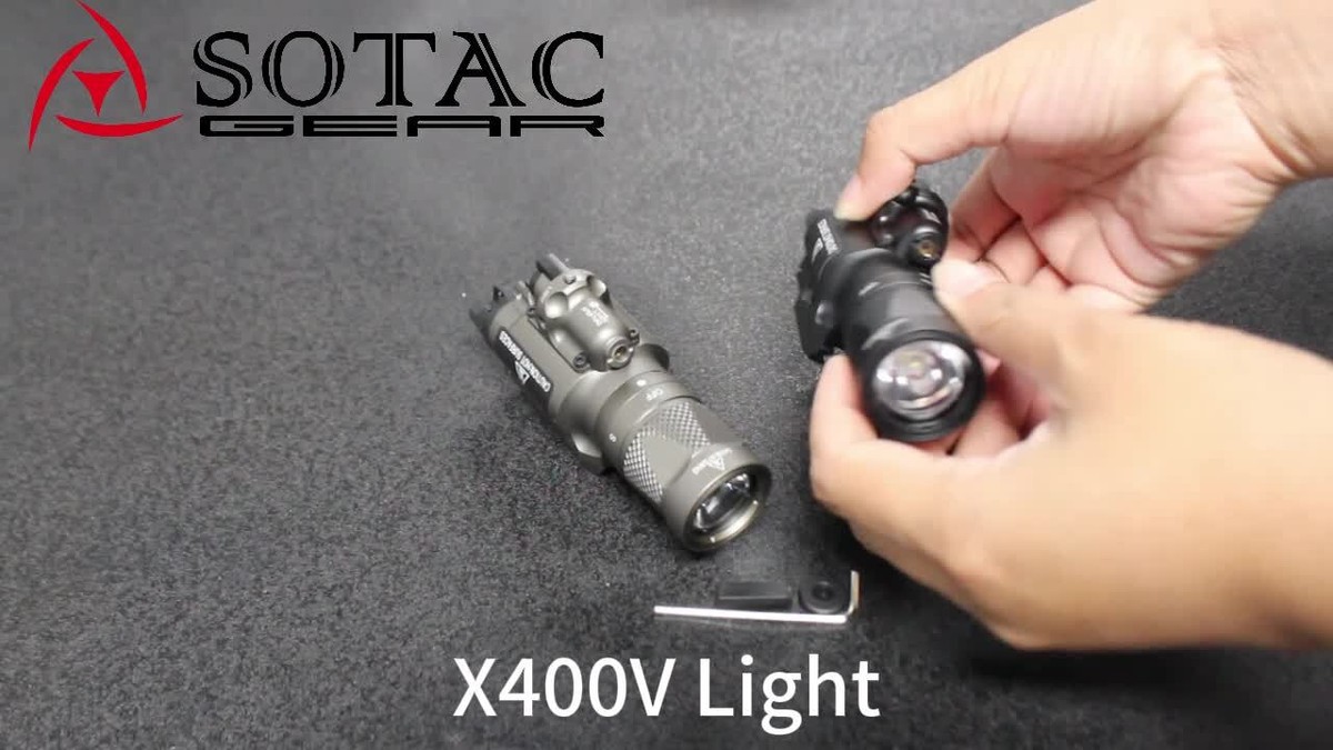 Tactical X400 X400V Red Laser Light LED White Weapon Flashlight