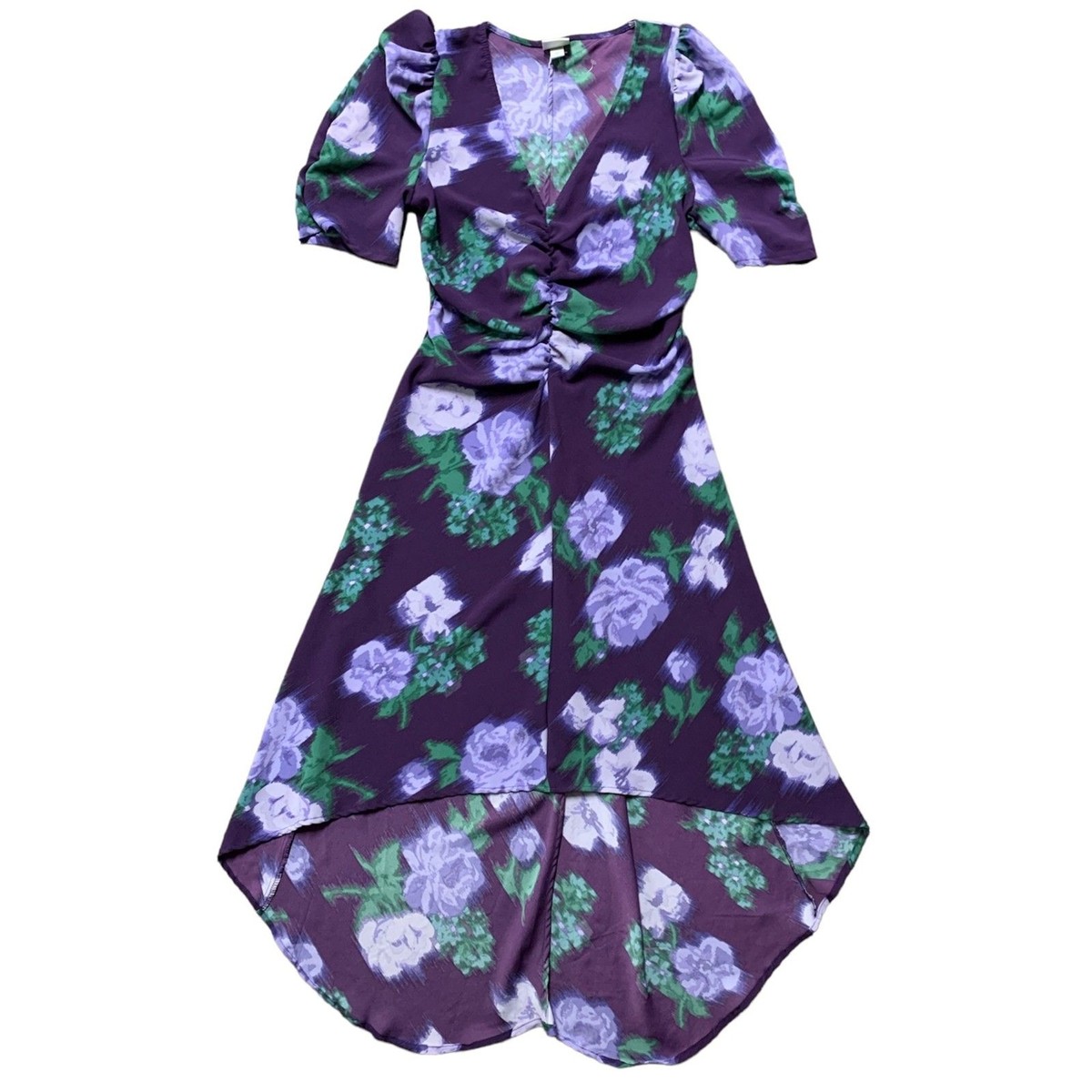 a new day purple dress A New Day Dresses | Women's Crepe Short Sleeve Midi Dress | A New Day | X Small | Color: Purple | Size: XS
