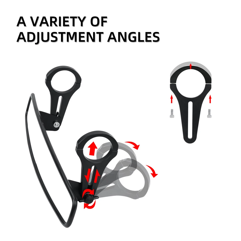 UTV Rear View Side Mirrors & Center Mirror For Polaris RZR 570 800 900 1000 - Image 2 of 4