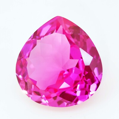 Natural Rose Pink Ruby 30 CT Pear Cut GIE Certified High Luster Loose Gemstone
