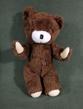 vintage 13" jointed BROWN TEDDY BEAR well loved KNICKERBOCKER
