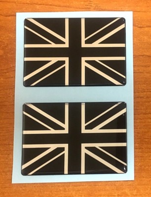 42mm Decal Union Jack & Chequered Flag Sticker – 42mm Diameter, High Gloss Domed Gel Decal, UK Made High Gloss Domed Badge Sticker - Foto 6