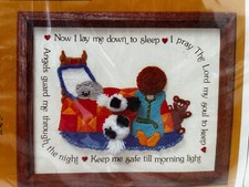 Vintage Crewelwork Kit: Sleepy Time Prayer by The Creative Circle