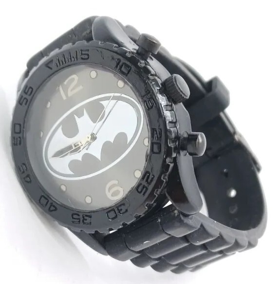 Batman Watch Tm & Dc Comics By Accutime Silver Case Black  display picture 2