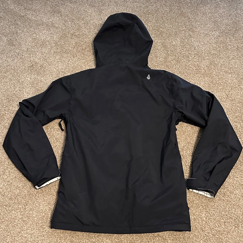 Volcom Thermonite Women's Jacket Size Small Black Hooded Lined Vented Outdoor - Image 3 of 4