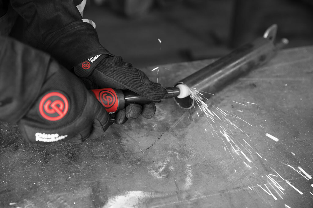 Chicago Pneumatic 7410 Ergonomic Composite Long Straight Die Grinder