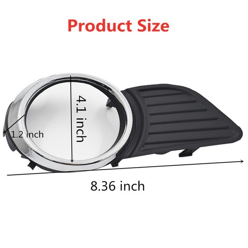 Front Bumper Fog Light Cover Chrome Trim For 2011-2017 Toyota Sienna XLE LE - Picture 6 of 7