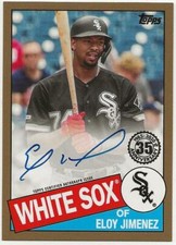 ELOY JIMENEZ  2020 Topps Series 1 1985 Topps AUTOGRAPH GOLD 19/50 White Sox