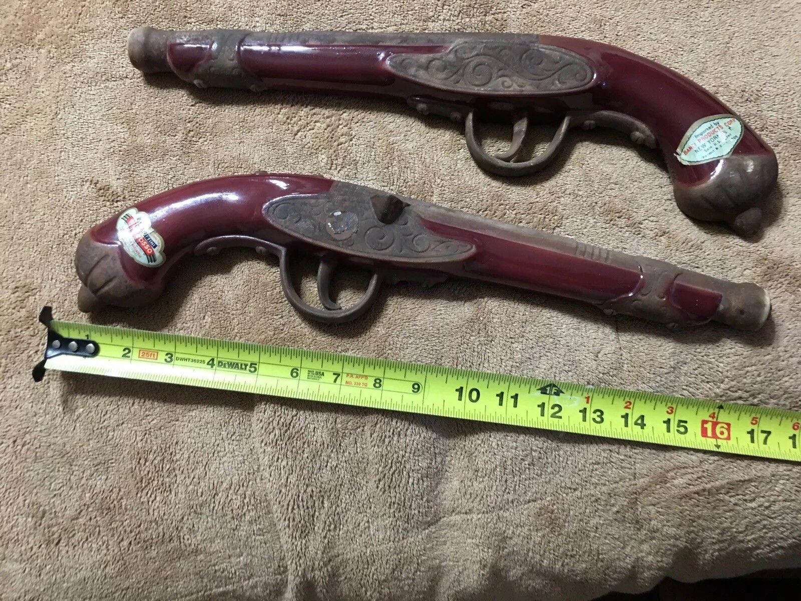 Ceramic Pistol Wine Decanters (set Of 2) Antique eBay