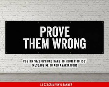 Motivational Gym Banner - Prove Them Wrong Quote Wall Art