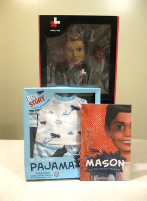 BOY STORY HE FOR SHE  LIMITED EDITION 18'' POSEABLE ACTION DOLL NIB w/Book & PJs
