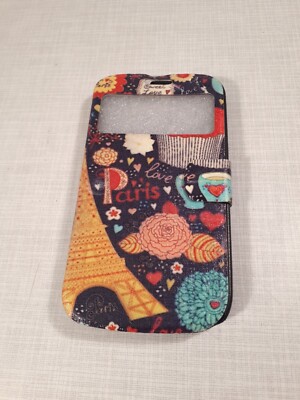 Flip Schutz Handy Hülle Cover Kartenfach Case Klapp Etui mit Motiv + Schutz Glas