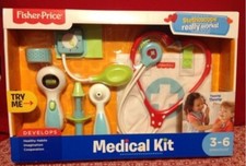 Fisher-Price DVH14 Plastic Role Play Medical Kit Toy