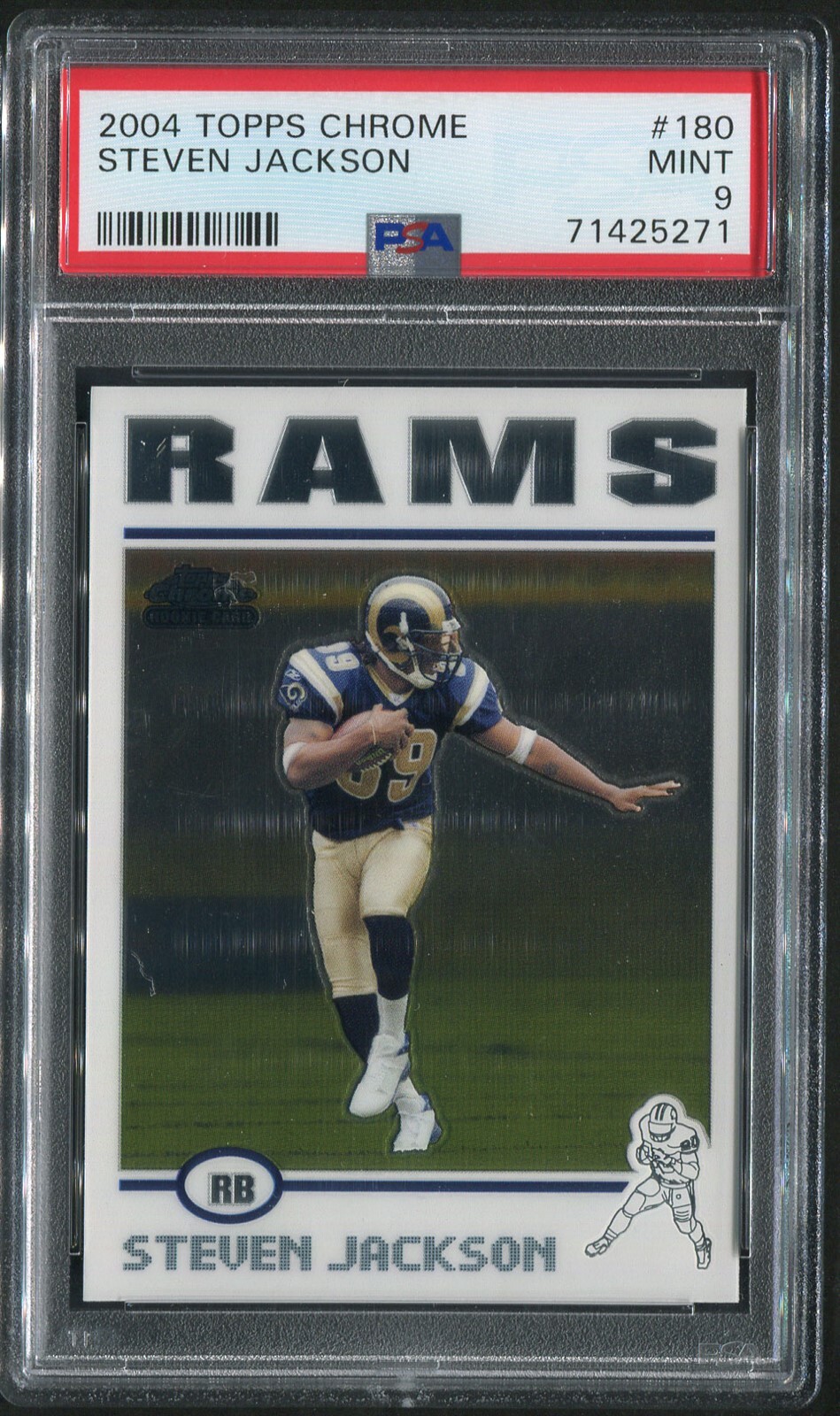 2004 Topps Chrome Steven Jackson RC #180 Rams PSA 9