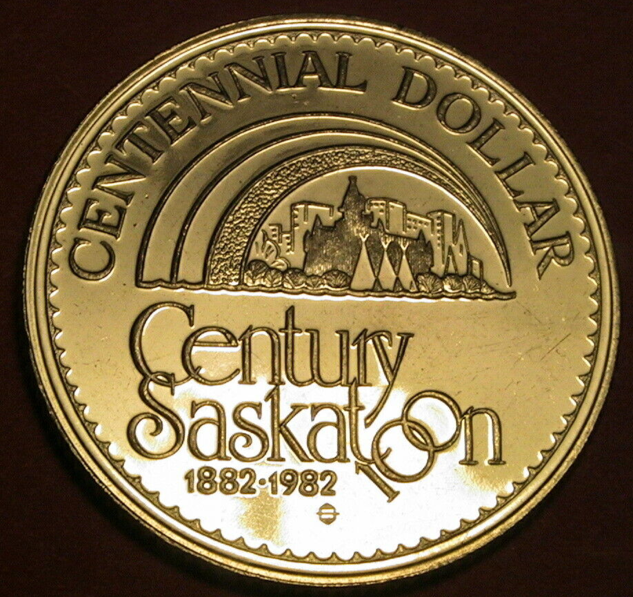 1882-1982 Canada SK century Saskatoon centennial dollar $1 token
