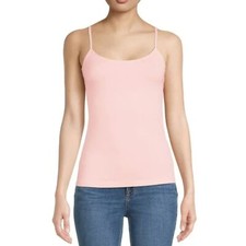 NWT Time and Tru Women's Adjustable Strap Cami Tank Top Size S Pink Soft Comfy