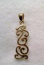 STERLING 925 NECKLACE PENDANT FREE FORM 