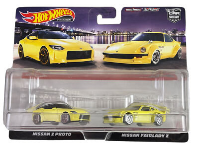 Hot Wheels Premium Car Culture Nissan 2-Pack Yellow Z Proto