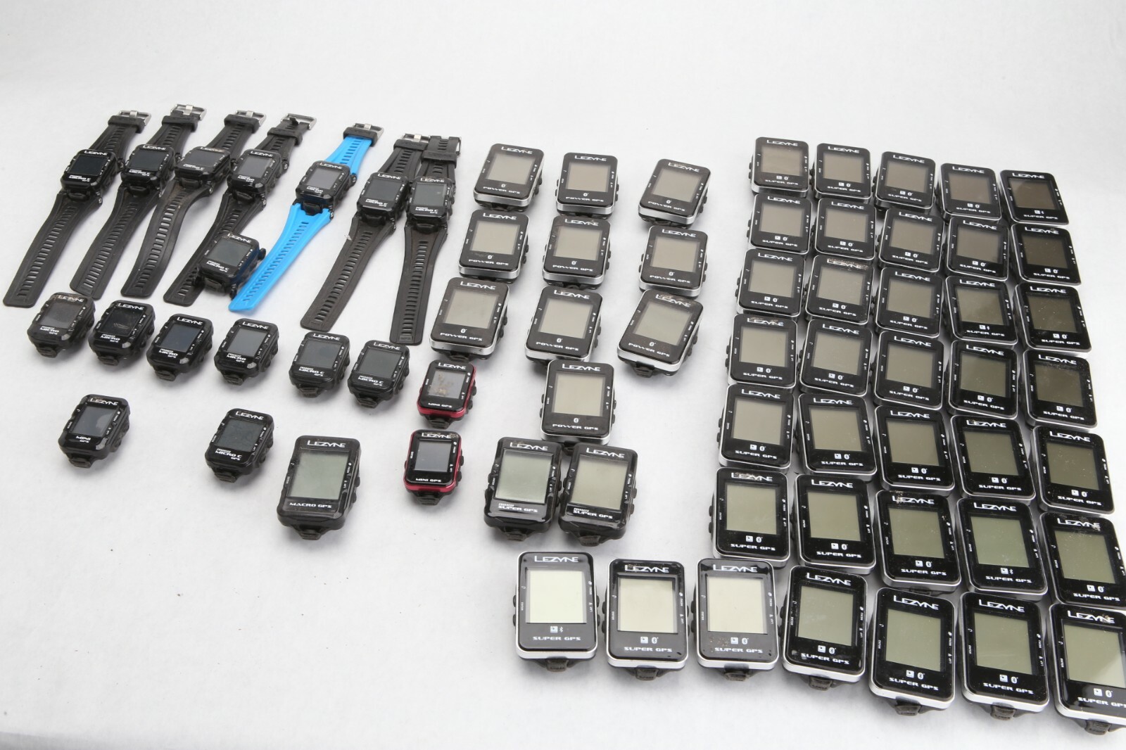 Lot 68x Lezyne Enhanced Micro C Super Power Mini GPS Watch B