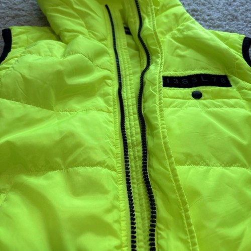 Diesel Men M Down Vest Yellow Fluorescent Polyester Luxury Stylish Casual Used - Picture 15 of 20