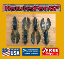 30 WATERMELON CANDY 3.50" SWIM-N-ELITE CHUNK CREATURE CRAW NED RIG TRAILER BULK 