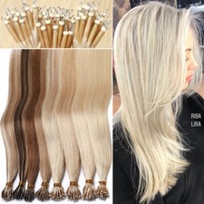 Russian 200PCS Thick 100 Remy Human Hair Extensions Nano Ring Micro Loop Beads