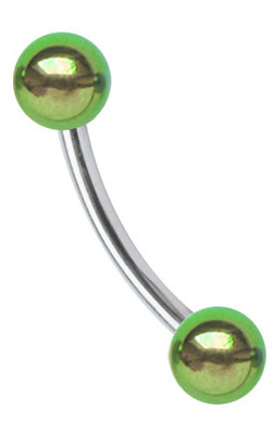 Intim Piercing Schmuck Banane In 1,2 Mm + Würfelanhänger