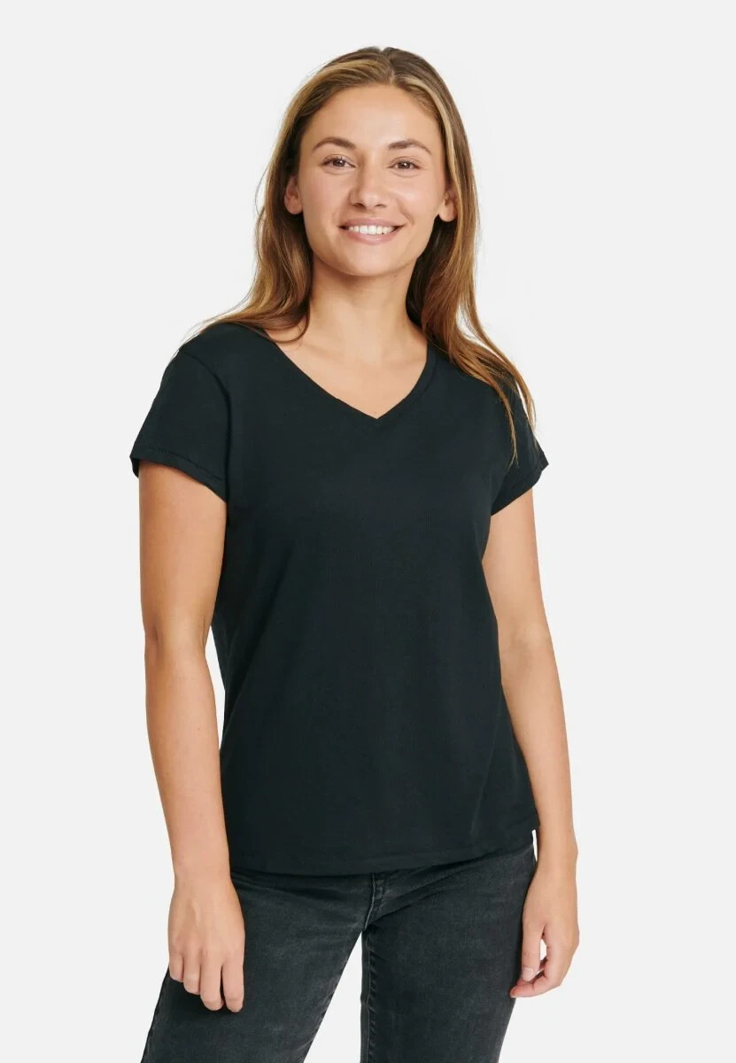 Danish Endurance Modal V Neck T – Shirt Größe M Farbe Jet Black Danish Endurance Modal V Neck T – Shirt Größe M Farbe Jet Black