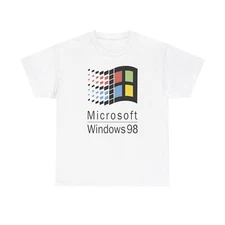 Vintage Geek Windows 98 Gildan Unisex Heavy 100% Cotton Tee