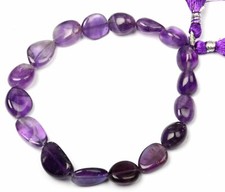 Natural Amethyst Beads 8 Inch Strand 10x13-12x19 MM Beads Smooth Nugget Beads