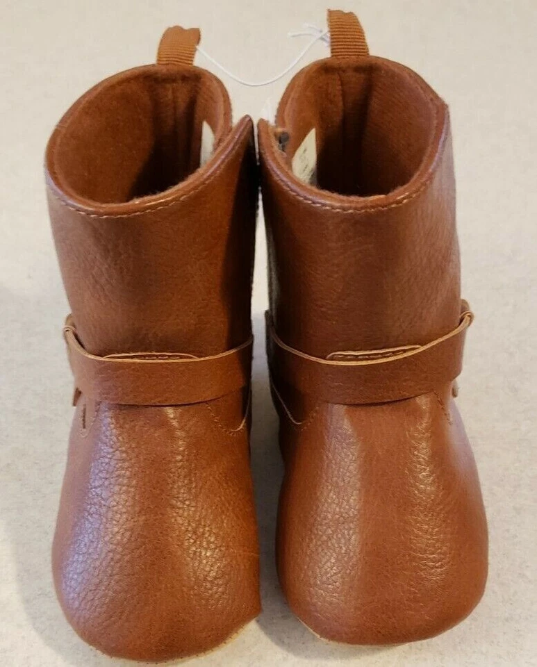 NUEVO Infante *3-6**6-12**18-24* Meses ANTIGUO AZUL MARINO Zapato de Cuna Botas Imitación Cuero Suave Foto 2 de 4