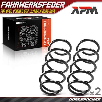 2x Federn Fahrwerksfeder Vorne L+R für Opel Corsa D S07 Schrägheck 2006-2014