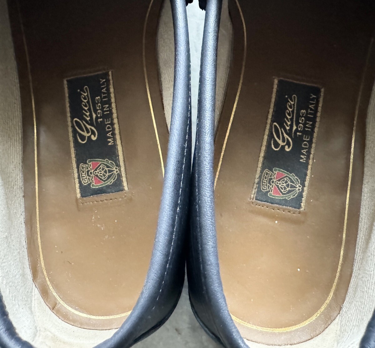 GUCCI 1953 Horsebit Leather Loafer Matte Blue 6 / 6.5 US $1000 Brixton Jordaan GUCCI Jordaan Horsebit Navy Blue Suede Web Loafers 6.5 / 7  main image 2