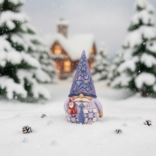 Jim Shore An Artist Like Gnome Other Holding Mini Santa Claus Figurine 6009583