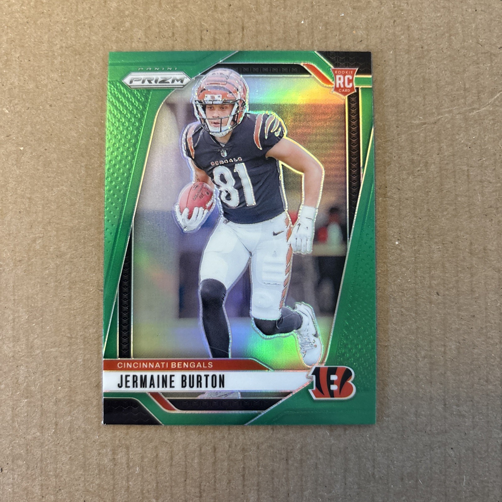 2024 Panini Prizm - Rookies Jermaine Burton #350 Green Prizm (RC)