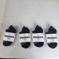 Bombas Ankle Socks Kids 4 Pairs, Size XS Extra Small, Black