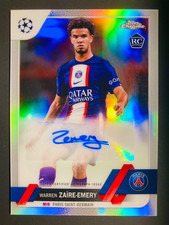 2022-23 Topps Chrome UEFA CA-WZ Warren Zaire-Emery refractor rookie card RC AUTO. rookie card picture