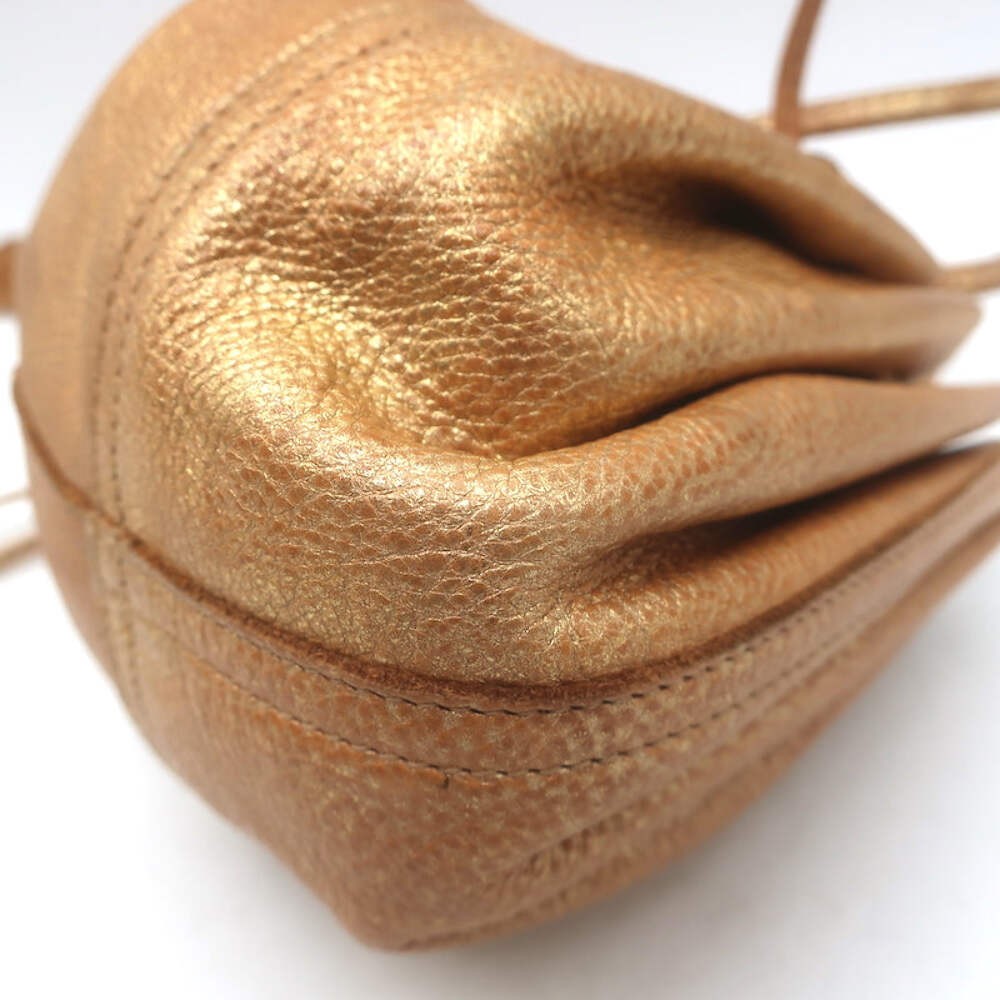 Il Bisonte Drawstring Mini Dumpling Bag Copper Me… - image 10