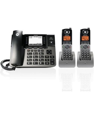 Motorola ML1002H line Phone System Bundle 2 Additional Cordless handsets