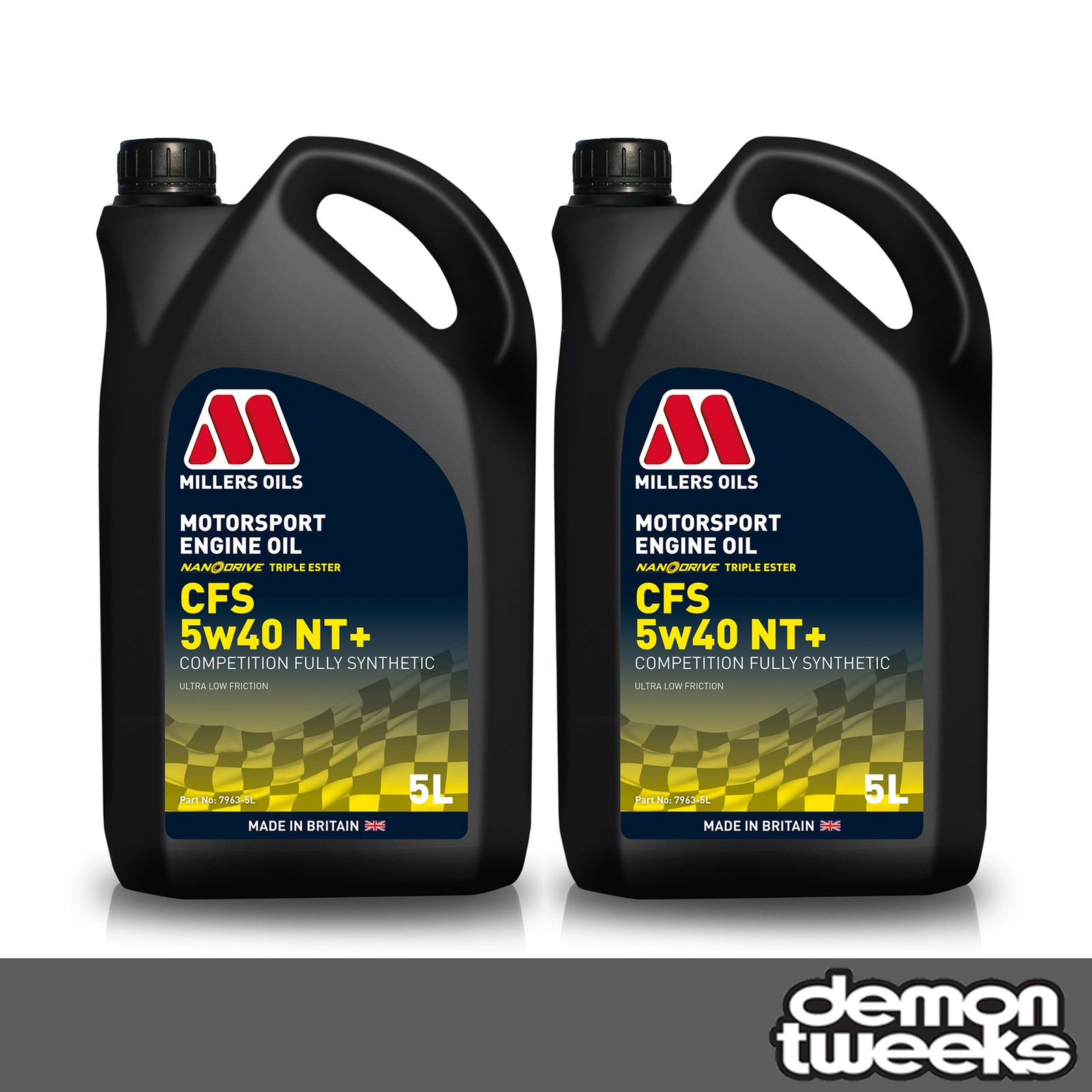 2 x Millers Oils CFS NT+ Nanodrive 5W40 Synthetic Motorsport Engine Oil - 5L
