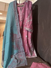 Casualite Brand Premium Cotton Beautiful Embroidered 3 pc Suit - XL- 65