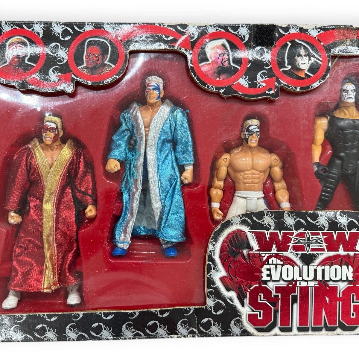 スポーツ WCW THE EVOLUTION OF STING WCW The Evolution of Sting Action Figure Set